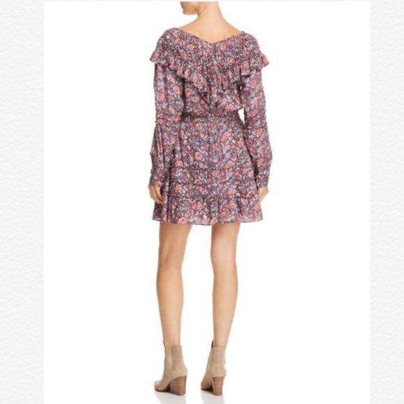 La Vie Rebecca Taylor Floral Ruffle Mini Dress - Picture 2 of 8